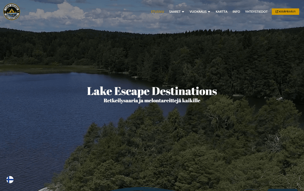Lake Escape Destinations työnäyte, JeleTele Design
