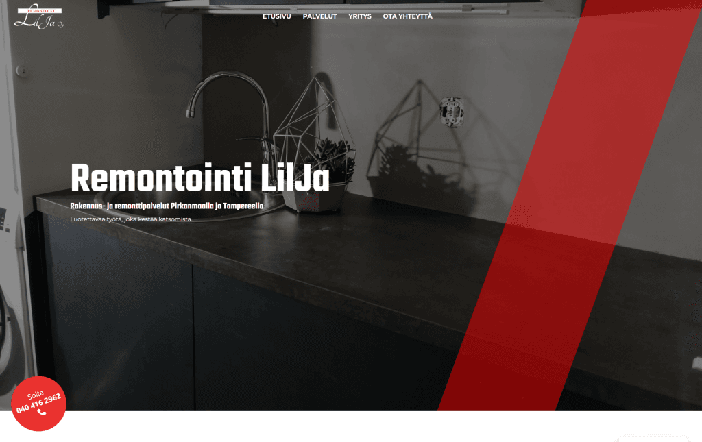 Remontointi LilJa työnäyte, JeleTele Design